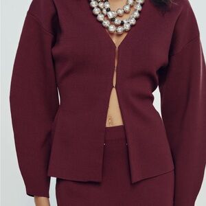 Chic Burgundy Knit top